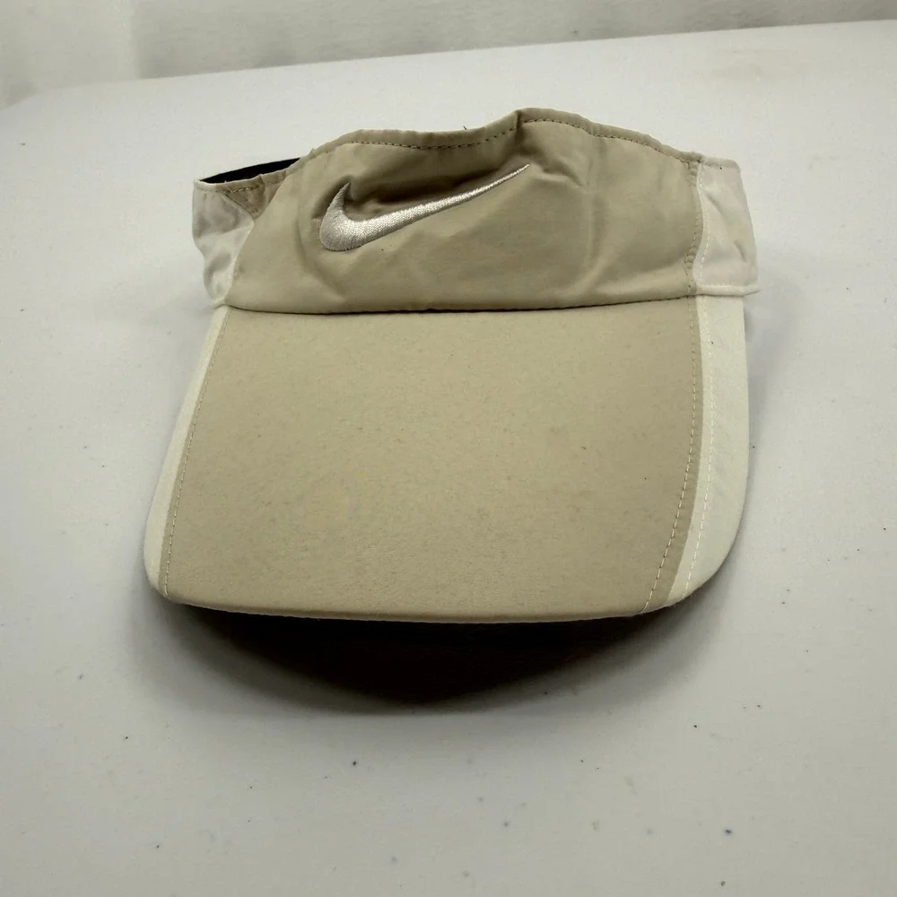 Nike Golf Visor Unisex‎ Tan Beige White Y2K Adjustable Hat